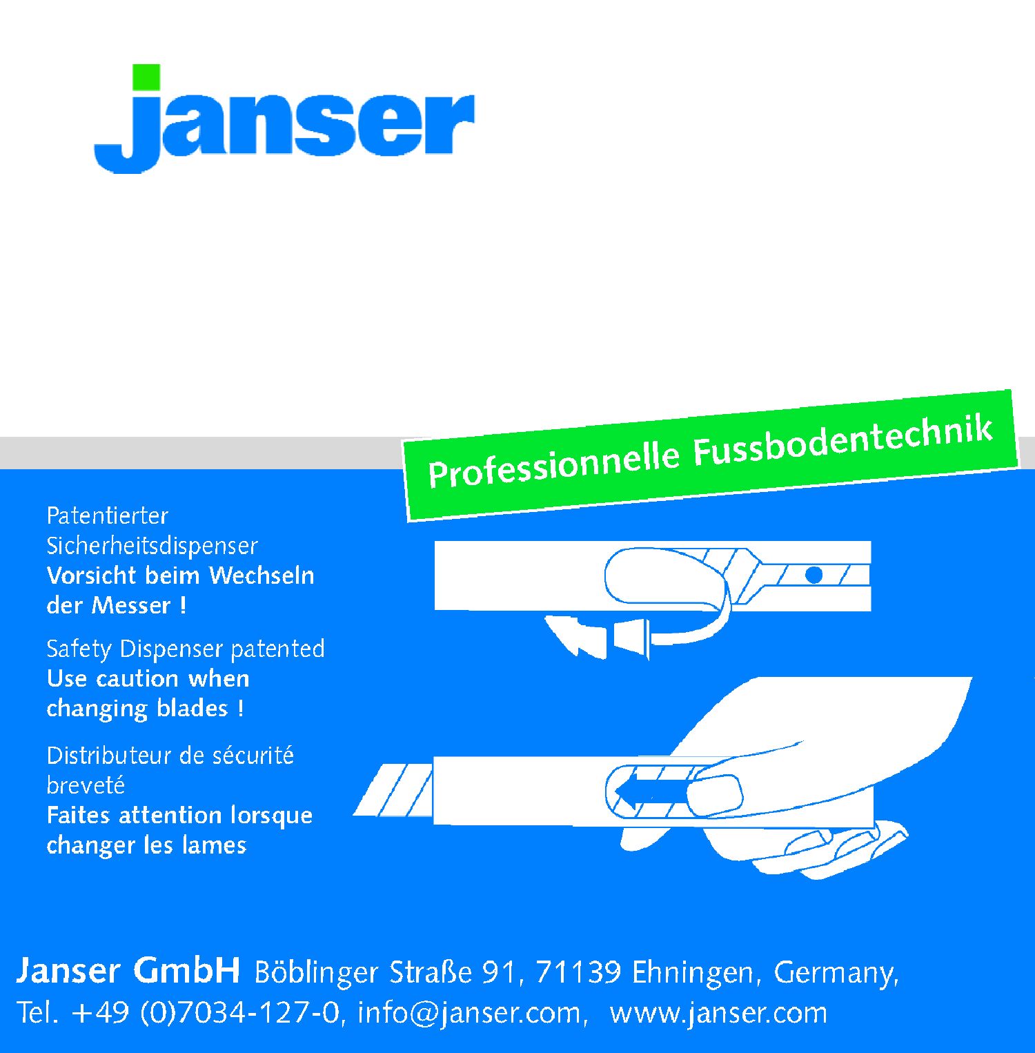 Janser-Abbrechklingen 18mm Paket 10x10 Klingen