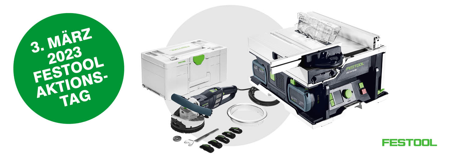FESTOOL AKTIONSTAG – am 3. März 2023 bei JANSER Wien und JANSER Graz